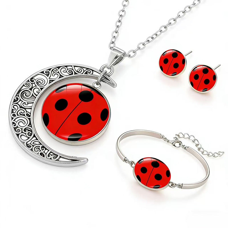 Time Stone Moon Peripheral Personalized Ear Three-piece Bracelets
