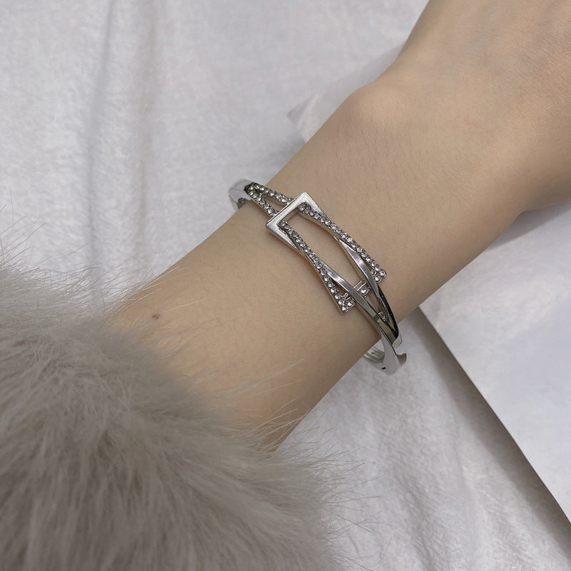 Diamond Design Affordable Luxury Fashion Personality Zinc Bracelet