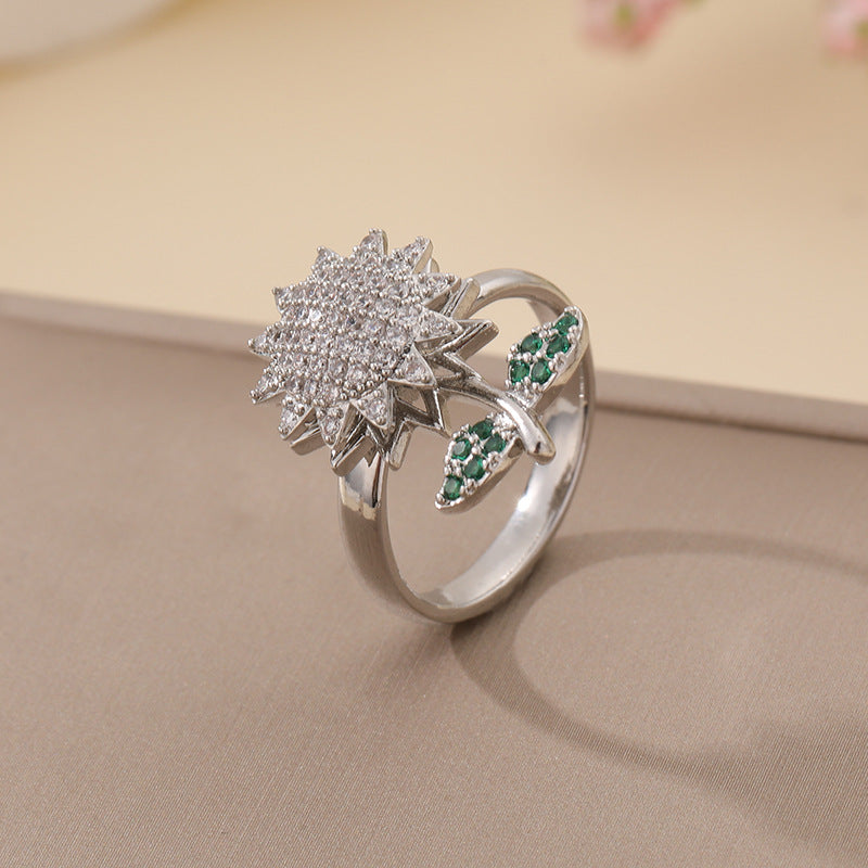 Zircon Flower Minority Fashion Design Temperament Necklace