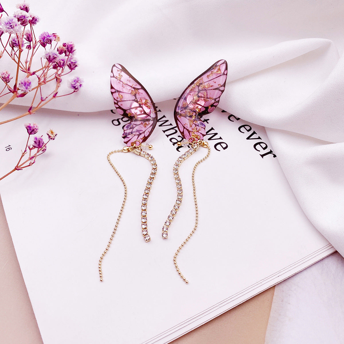 Women's Fashion Three-dimensional Butterfly Personalized Simple Long Rings