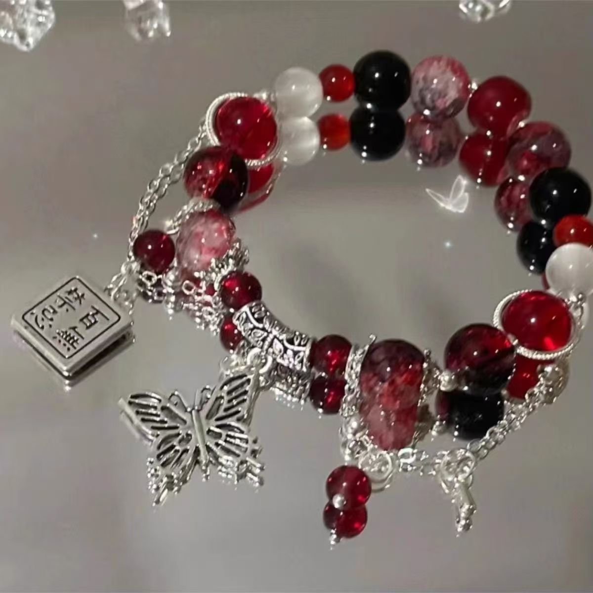 Style National Fashion Butterfly Beaded Female Good-looking Niche Bracelet