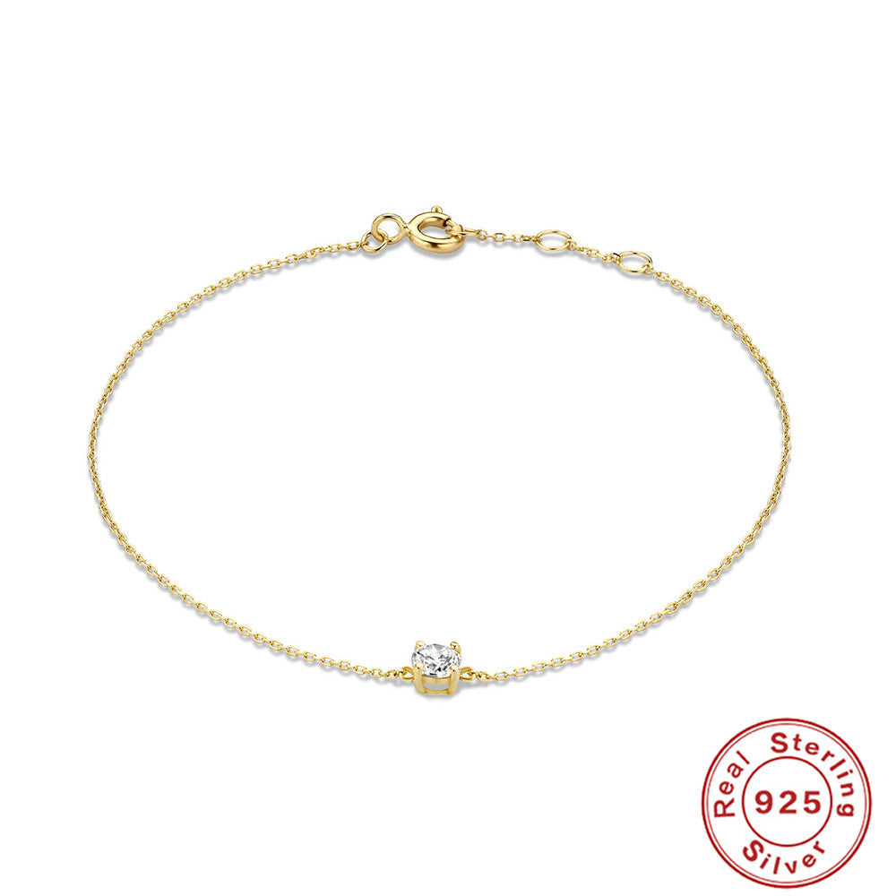 Sterling Sier Fashion Minimalist Classic Foundation Wristband Bracelet