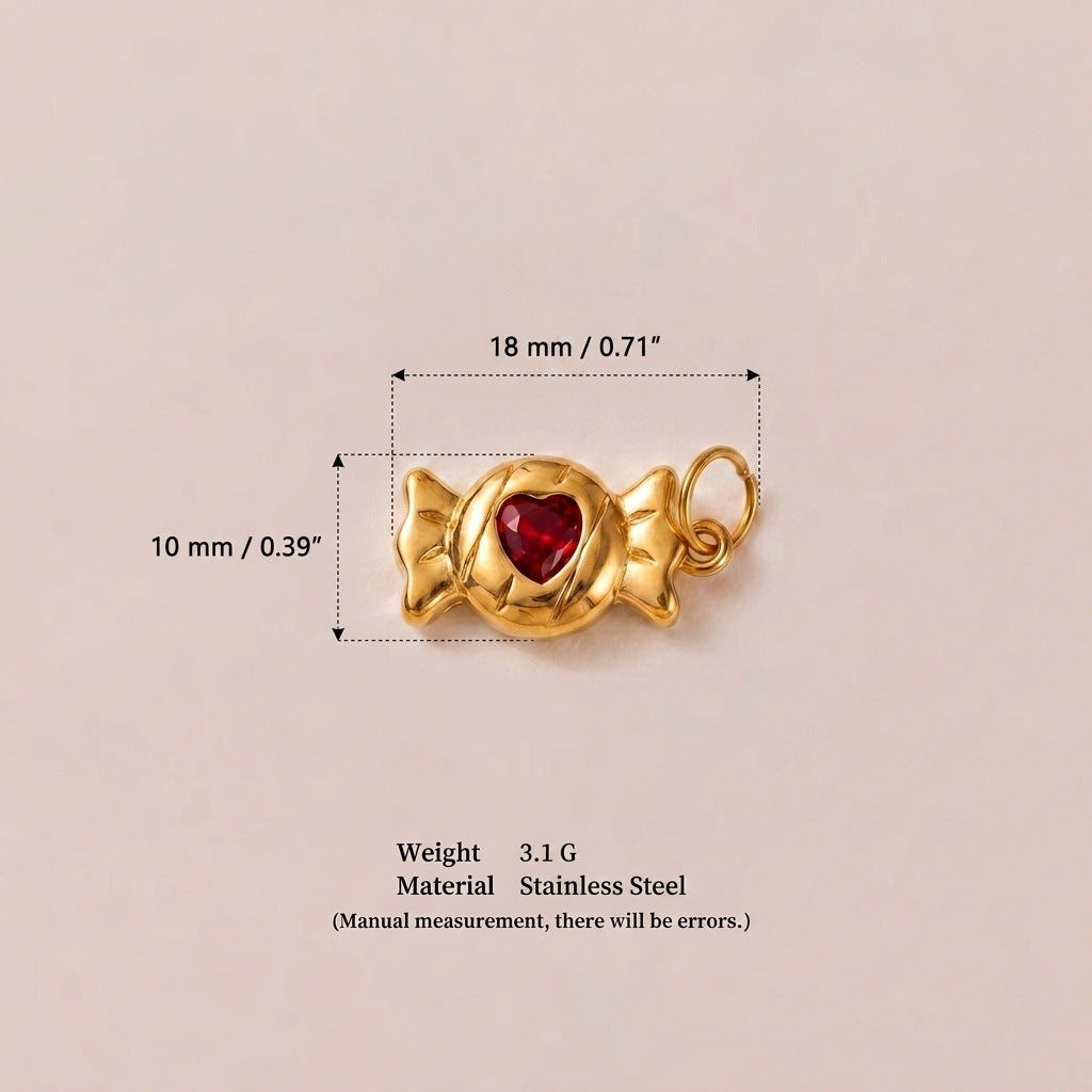 Stainless Steel Golden Animal Physical Long Geometric Accessory Color Pendant