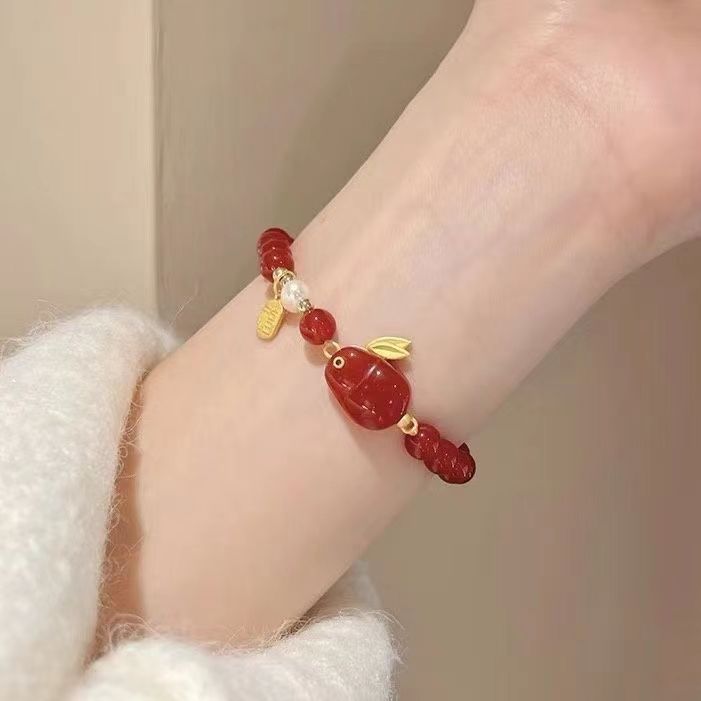 Life Bunny Red Jade Hare Female Lucky Beads Rabbit Zodiac Bracelet