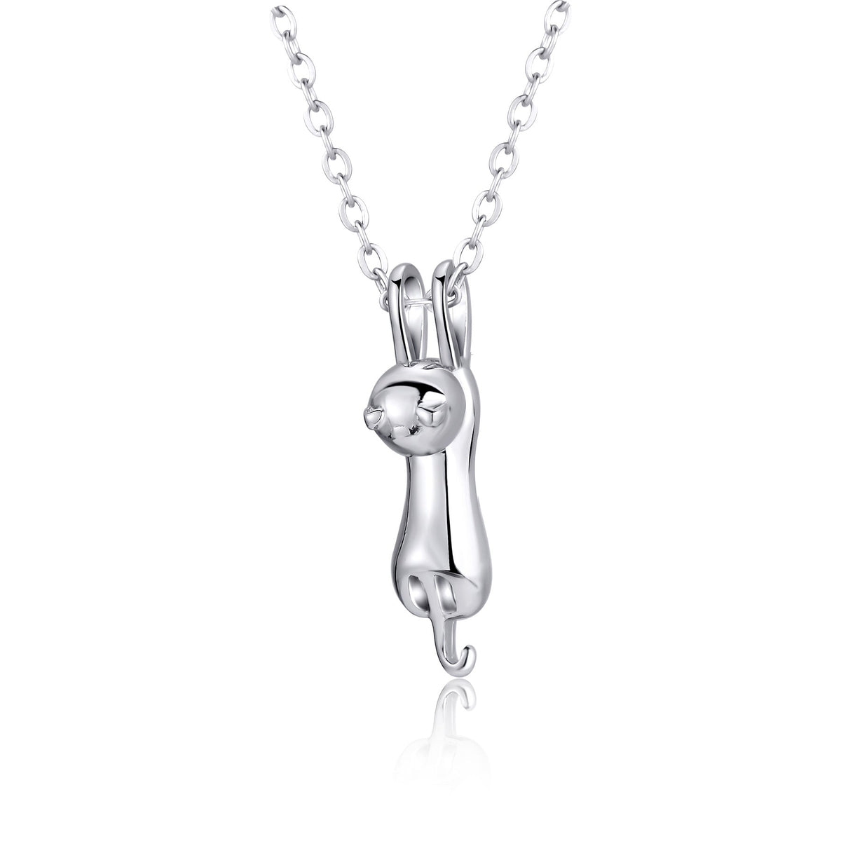 Kitten Perfume Bottle Stainless Steel Titanium Animal Memorial Cremains Design Necklaces