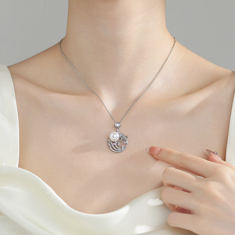 Koi Female Classical Temperament Micro Inlaid Zircon Chinese Pendant