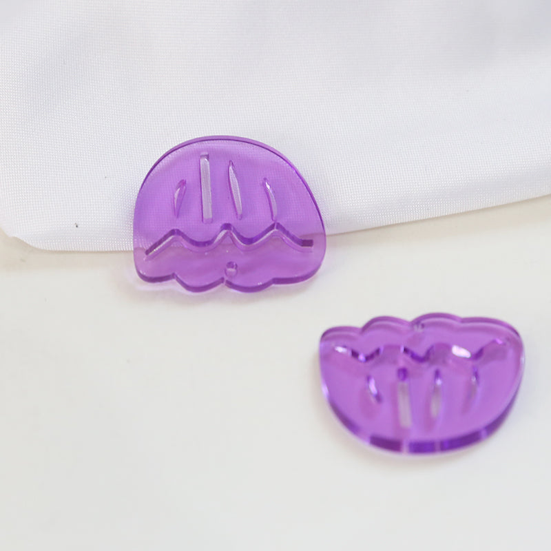Illustration Line Tulip Flower Leaf Acrylic Handmade Earrings