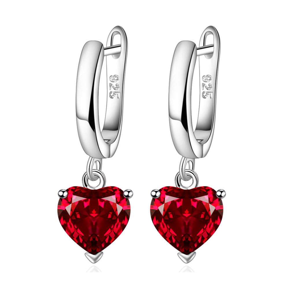 Love Female Personality Creative Open-end Zircon Heart-shaped Jewelry Set
