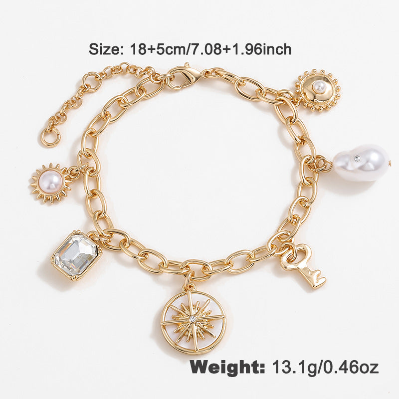 Bohemian Style Simple Graceful Imitation Pearl Suit Jewelry Set