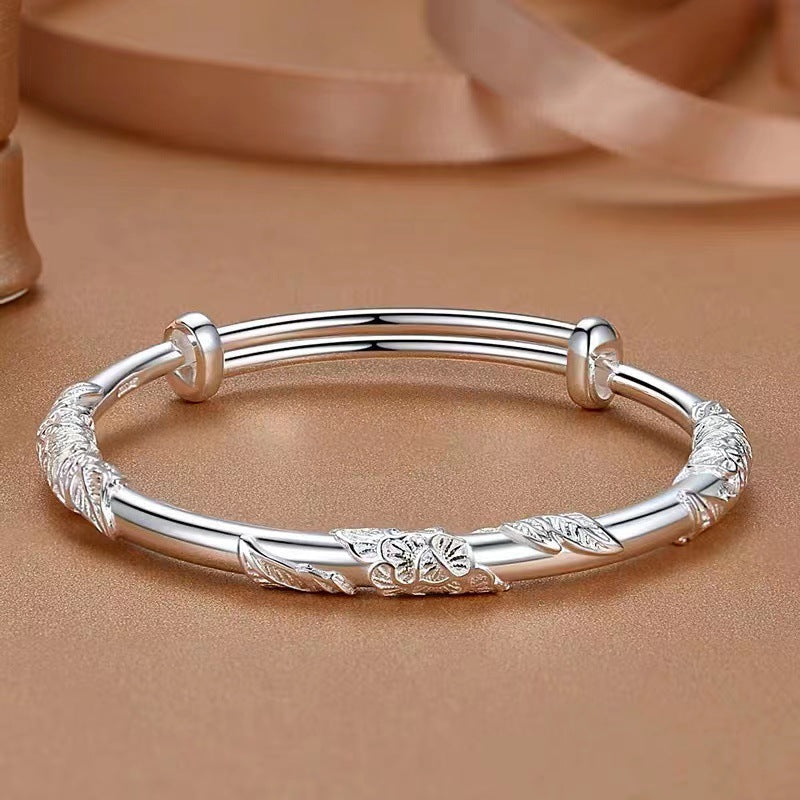 Branch Solid Push-pull Sier-plated Female Light To Bracelets