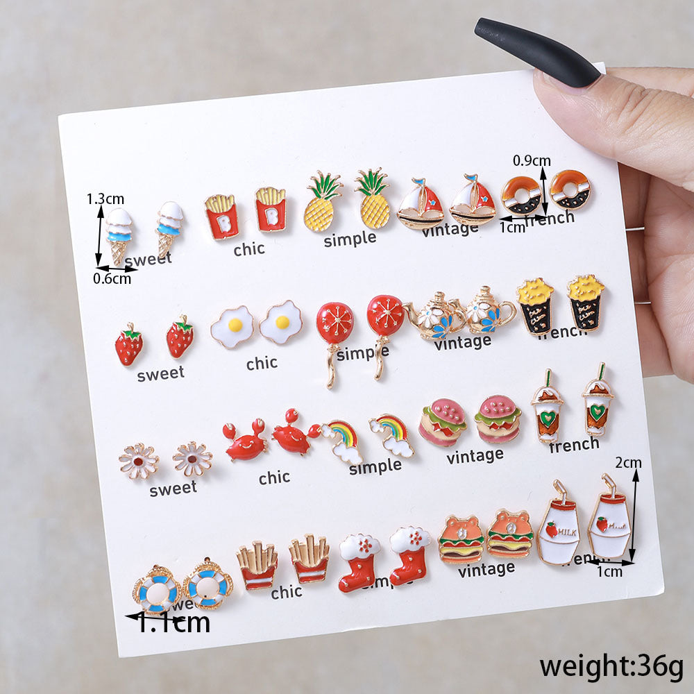 Women's Summer Colorful Oil Ice Cream Color Rings
