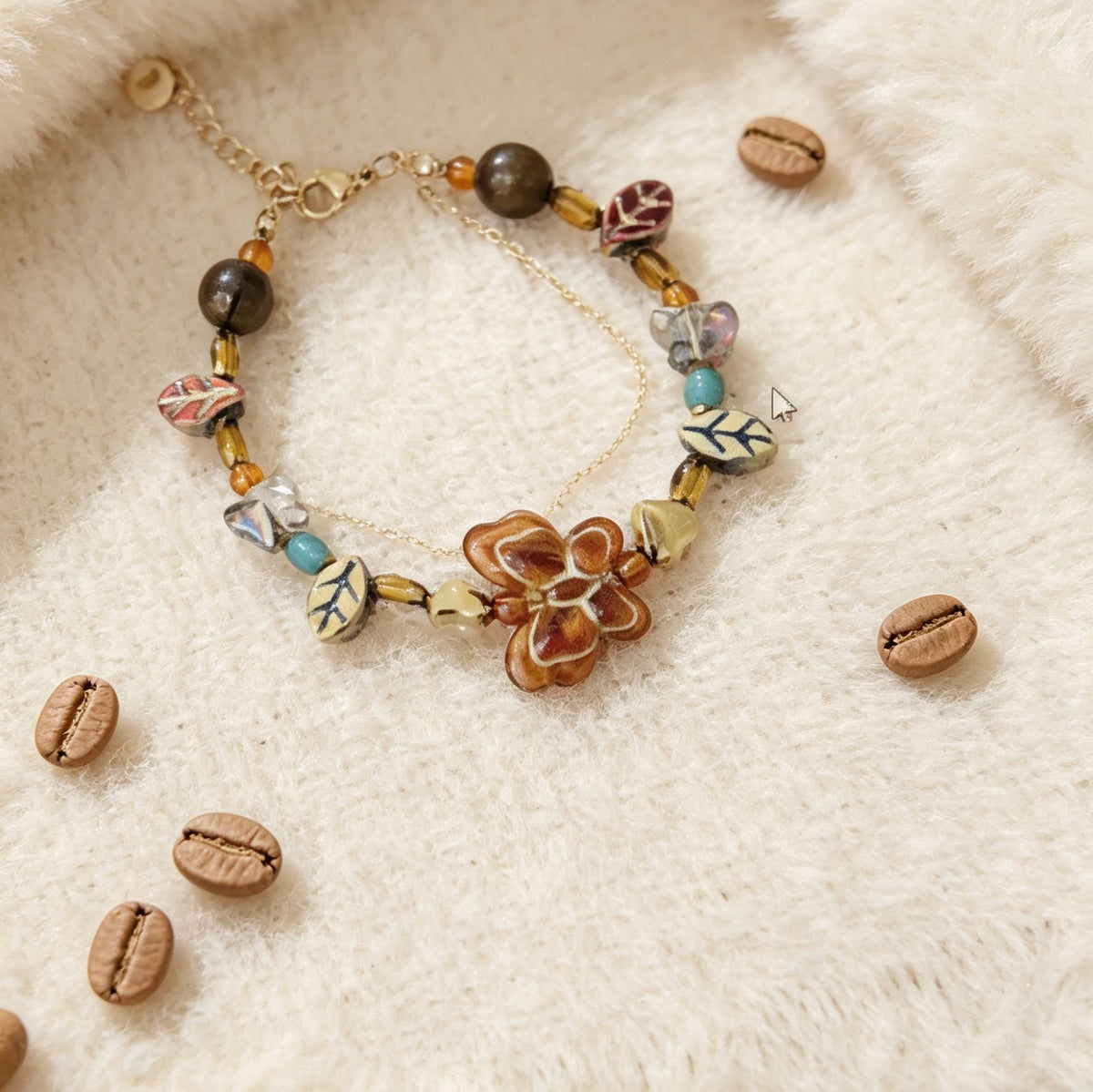Women's Light Luxury Design Elegant Butterfly Beaded Exotic Ethnic Style Bracelet