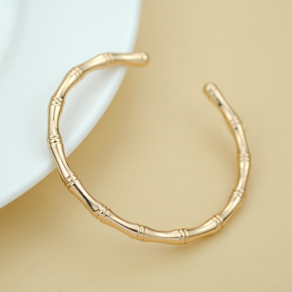 Women's Retro Stretch Bamboo Joint Copper Gold Festival Bracelets