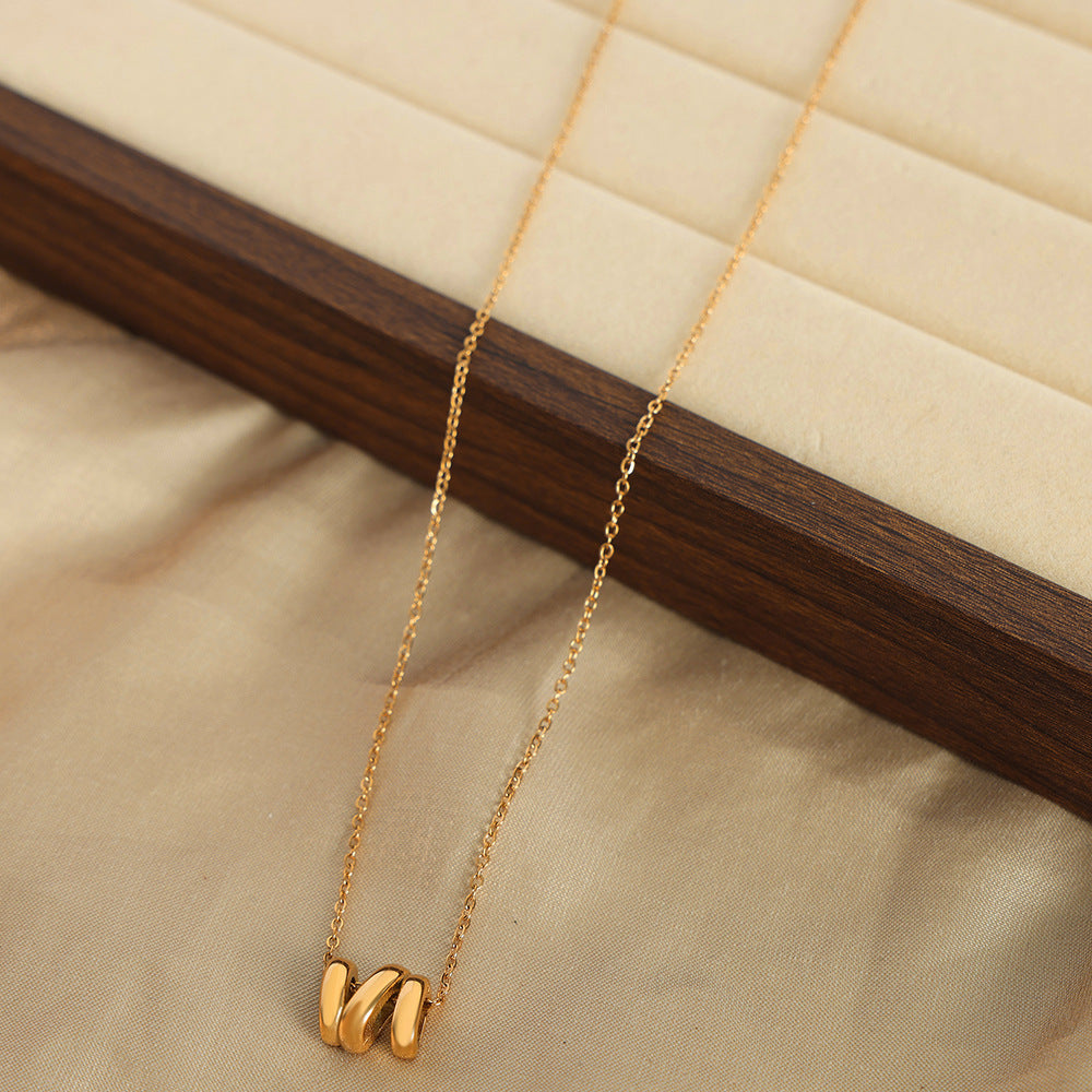 Personality Queen Mother Clavicle Chain Cylindrical Design Necklace