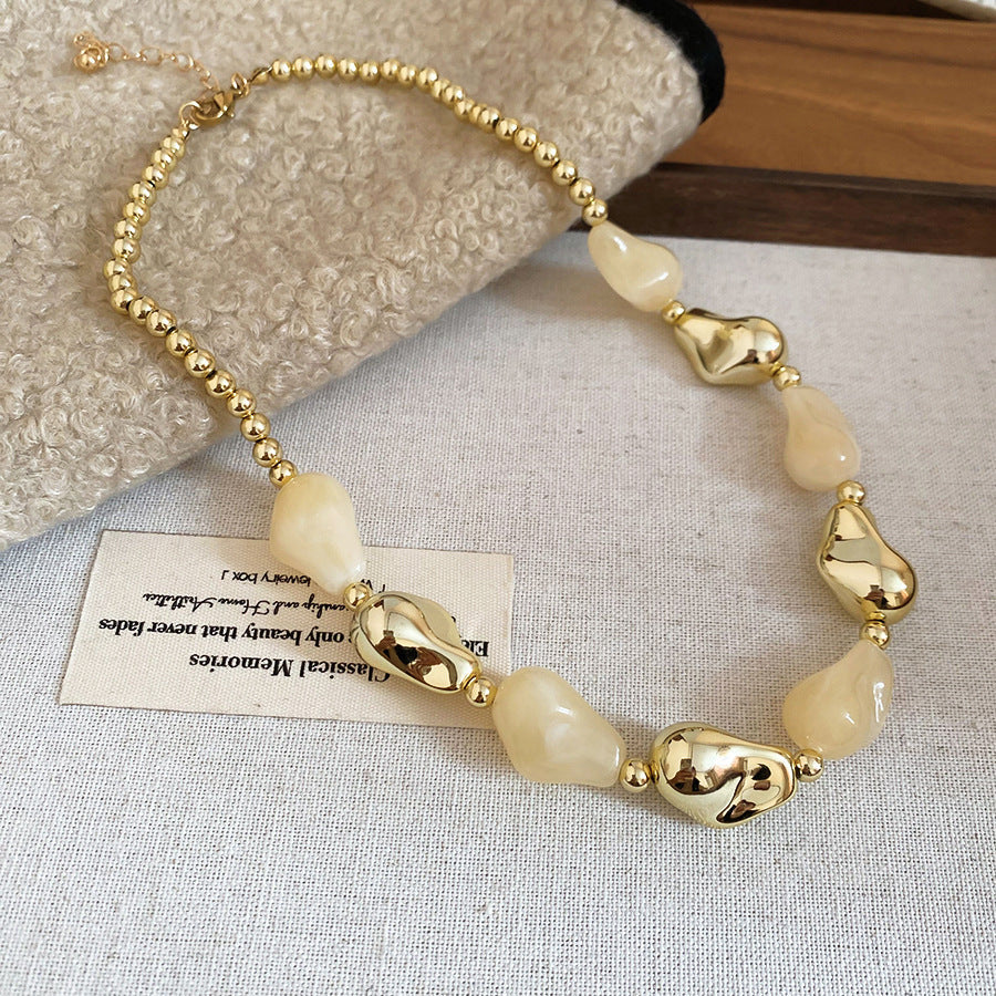 Acrylic Beaded Love Fashion Trend Clavicle Chain Vacation Jewelry Set