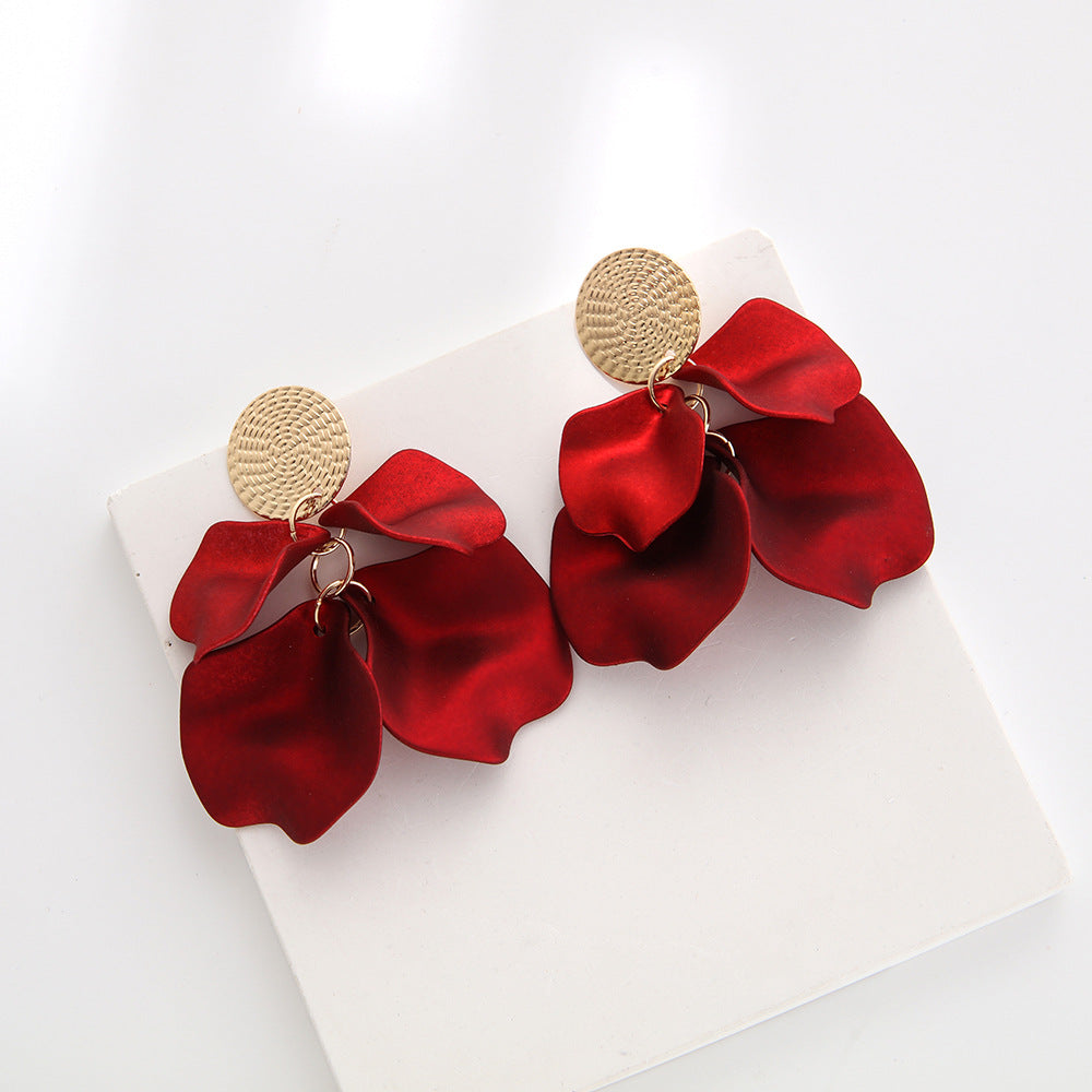 Women's Color Acrylic Pearl Tassel Spray Paint Eardrops Fashion Earrings