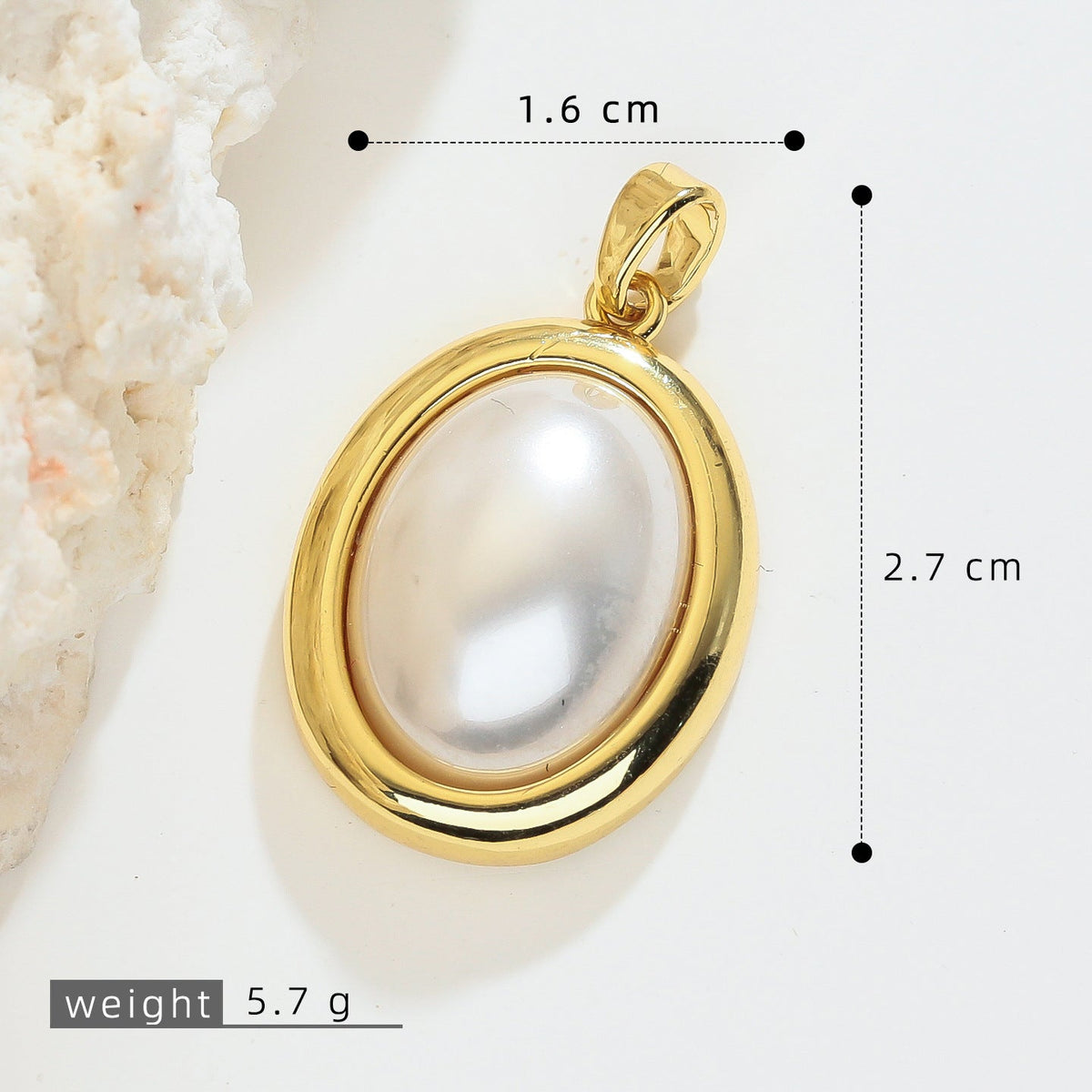 Gold-plated Retro Simple Oval Magic Single Jewelry Accessories