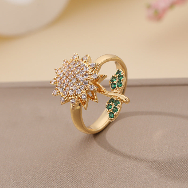 Zircon Flower Minority Fashion Design Temperament Necklace