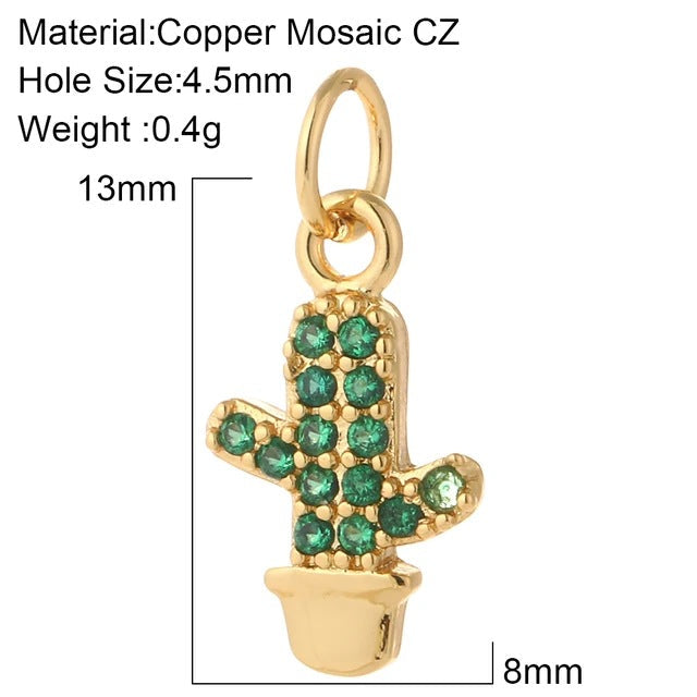 Cherry Bee Copper Animal Plant Golden Pendant