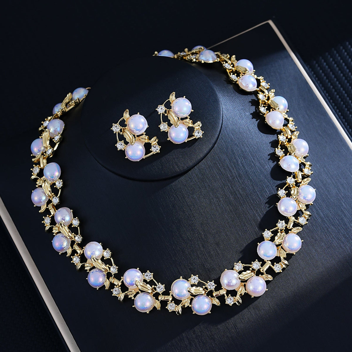 Two-piece Three-piece Bridal Wedding Dress Suit Female Jewelry Set