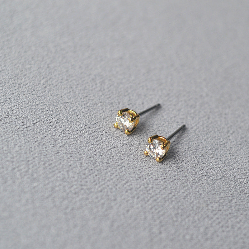 Round Rhinestone Commuter Exquisite Petite Stylish Simple Versatile Light Luxury Rings