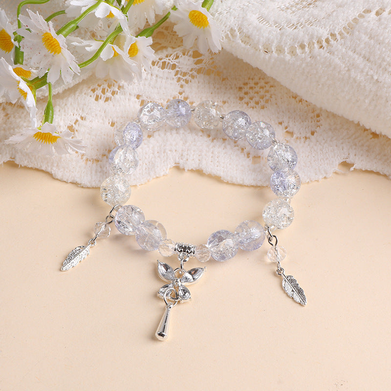 Women's Flower Diamond Butterfly Feather Niche High Sense Small Single Mixed Bracelet