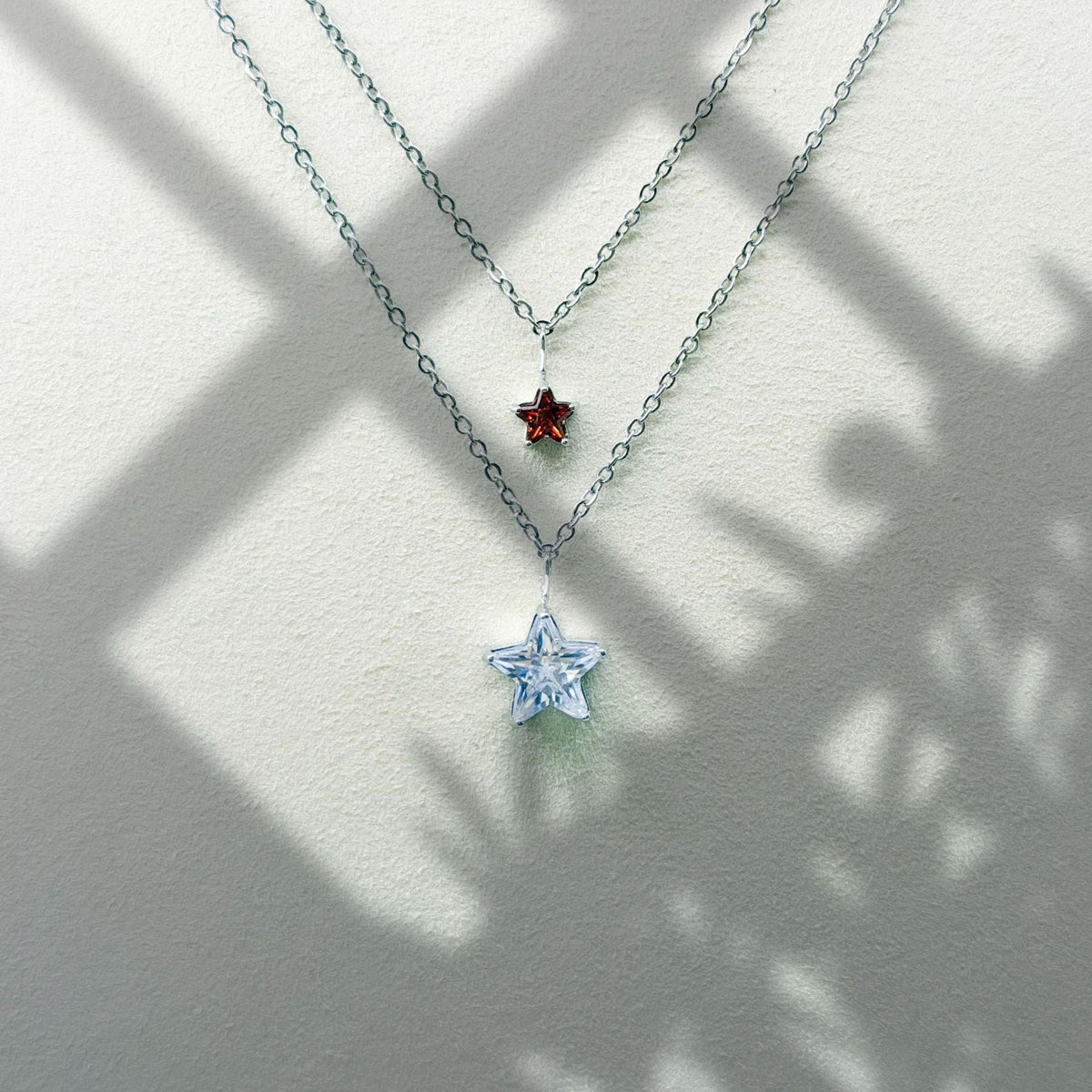 Stainless Steel Gold-plated Zircon Five-pointed Star Hook Fashion Pendant
