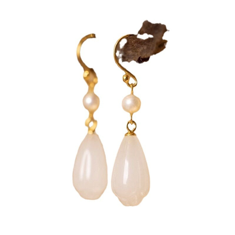 Chinese Style Magnolia Retro Premium Ancient Han Clothing Cheongsam Ear Rings