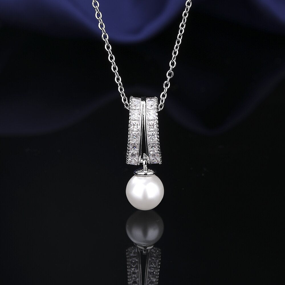 Zircon Light Luxury Tassel Clavicle Chain Jewelry Set
