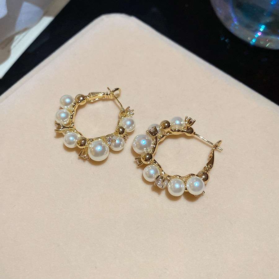 French Style Zircon Flower Pearl Exquisite Elegant Niche Light Luxury Bracelets