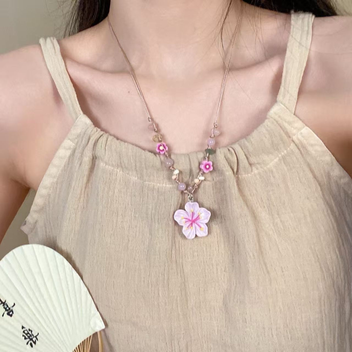 Colorful Beads Hand-knitted Rope Fashion Clavicle Necklace