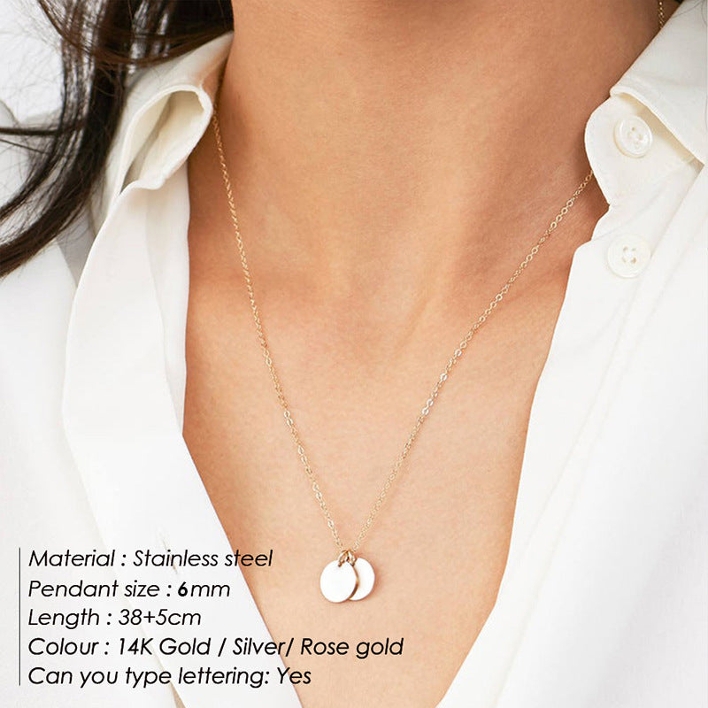 Innovative Attractive Personalized Stainless Steel Round Necklace
