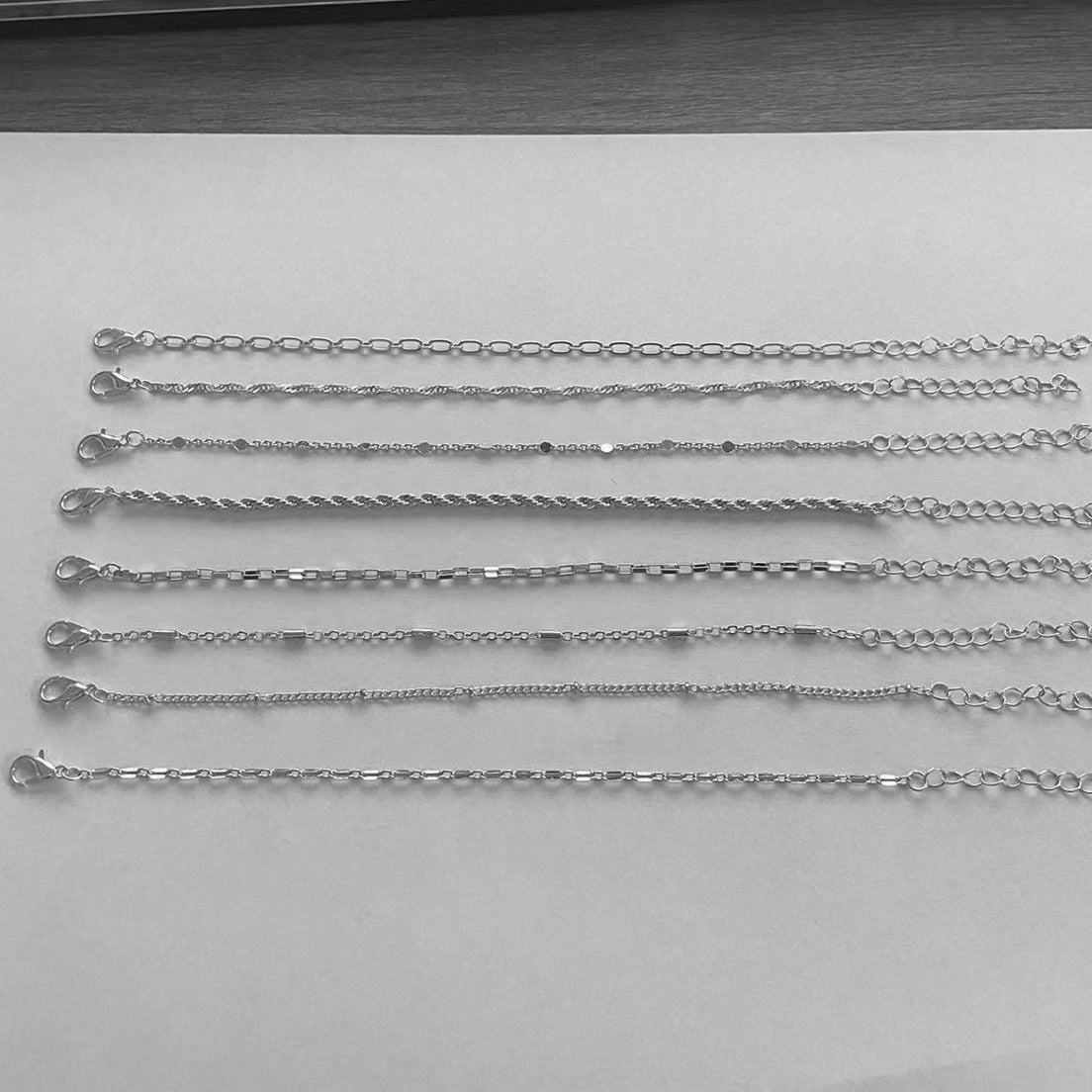 Women's Thin Chain Mix Match Snake Bones Box Bracelet