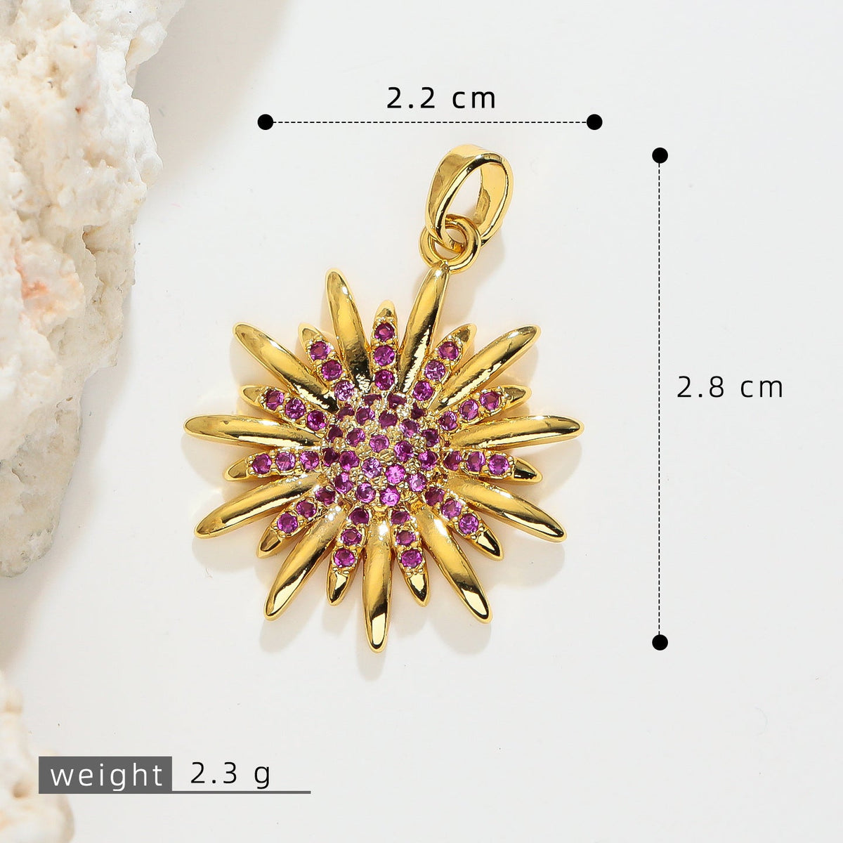 Attractive Versatile Light Luxury Petal Flower Pendant