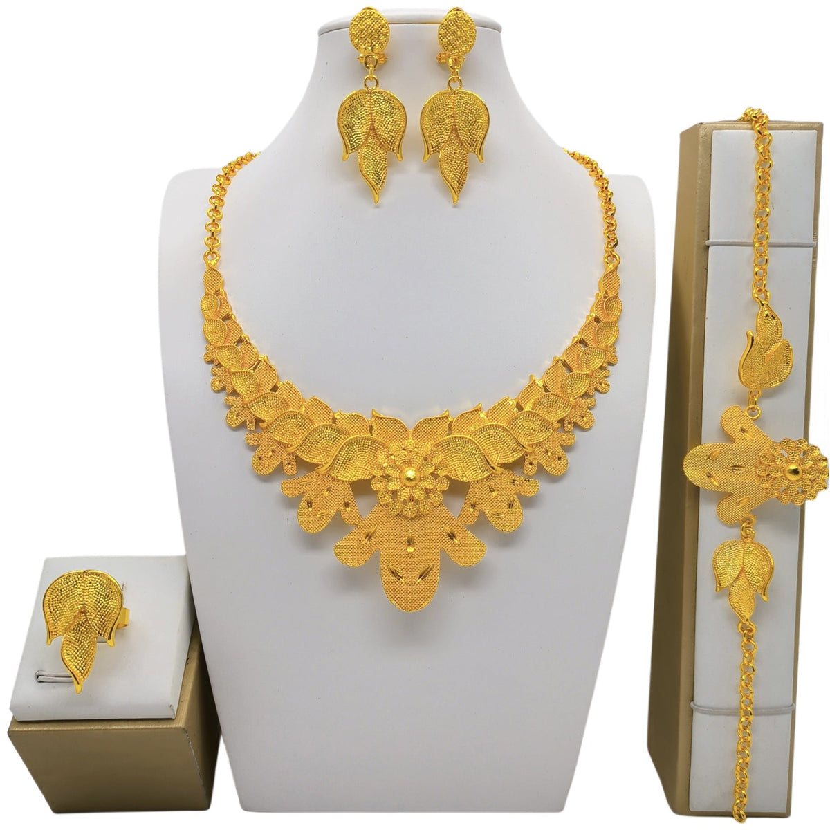 Casual Versatile Graceful Women's Gold-plated Bridal Jewelry Set