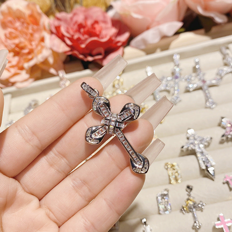 Full Diamond Cross Hip Hop Real Necklaces