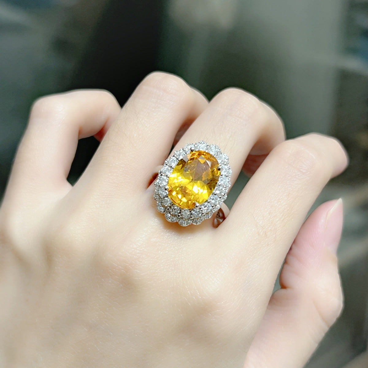 Sunflower Wool Diamond Zircon Red Yellow Purple Pink Champagne Rhinestone Jewelry Set