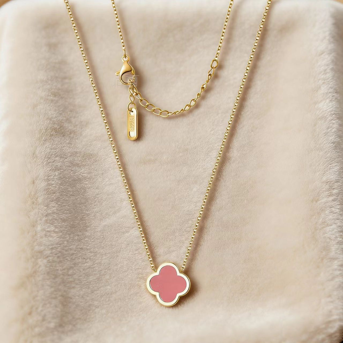 Women's Clover Titanium Steel Light Luxury Double-sided Necklace