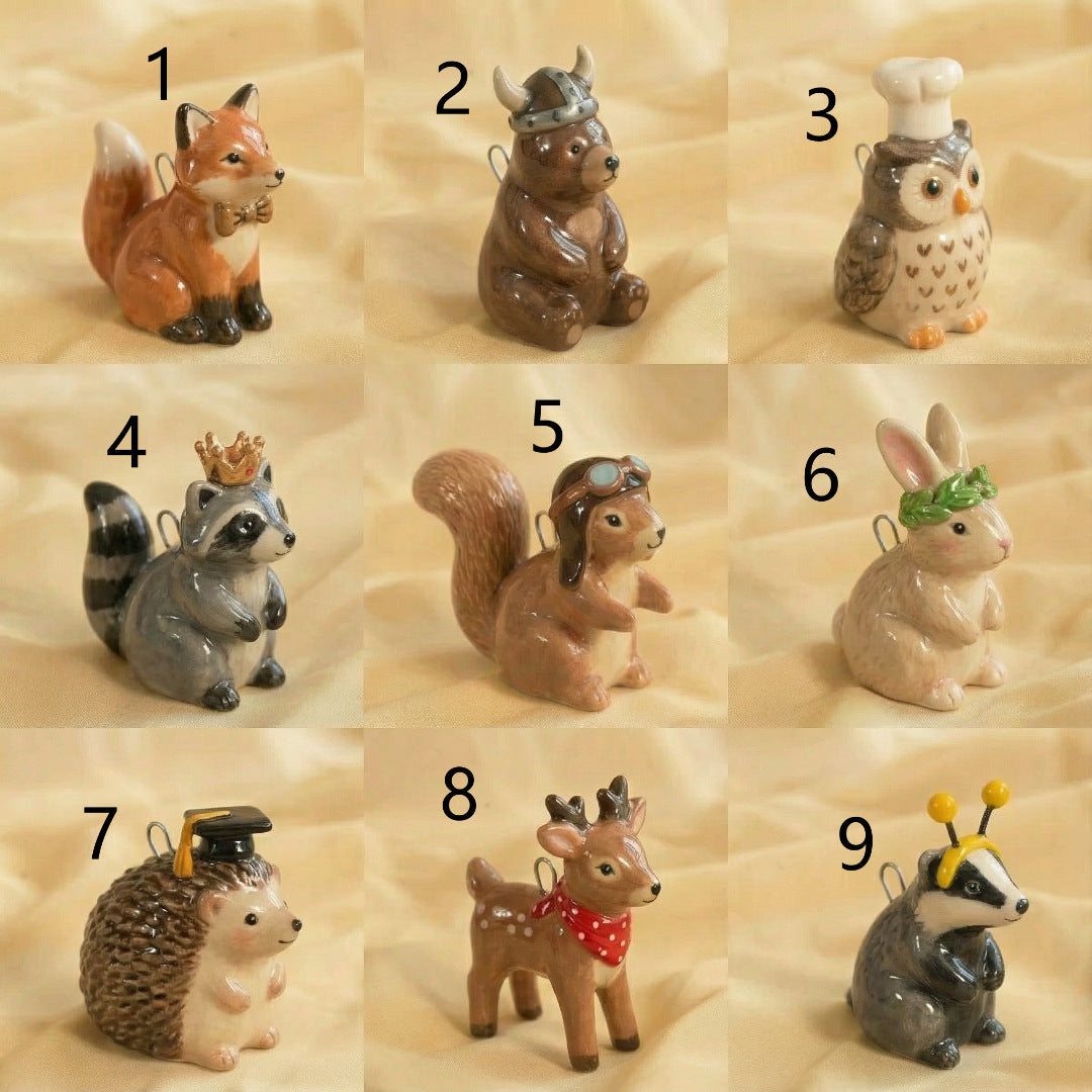 Series Puppy Bear Fruit Drop Oil Color Pendants