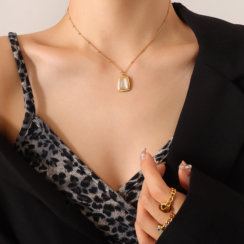 Women's Exaggerated Colorful Opal Design Fashion Titanium Jewelry Set