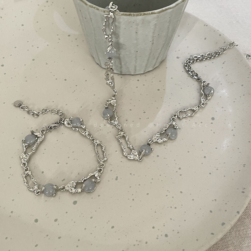 Moonlight Forest High Sense Moonstone Female Cold Wind Design Bracelet