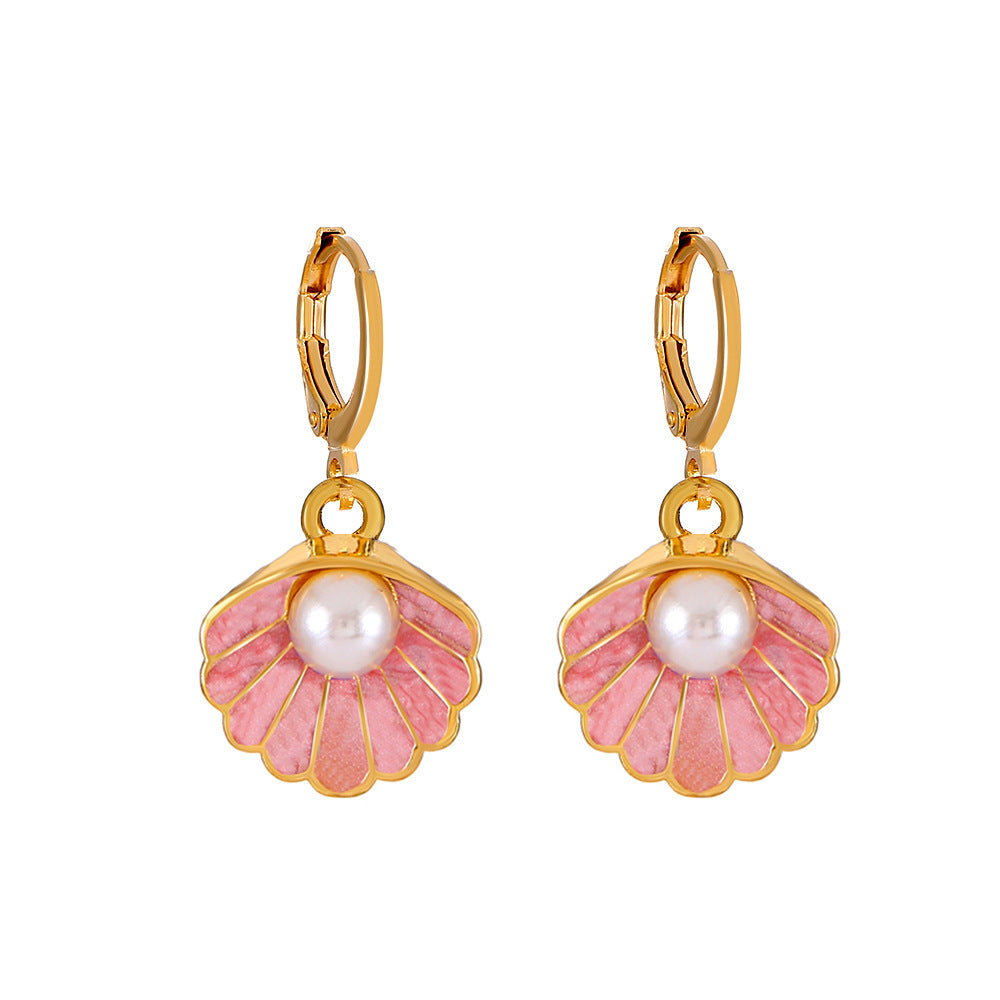 Shell Of Affordable Luxury Fashion Temperament Color Clavicle Chain Jewelry Set