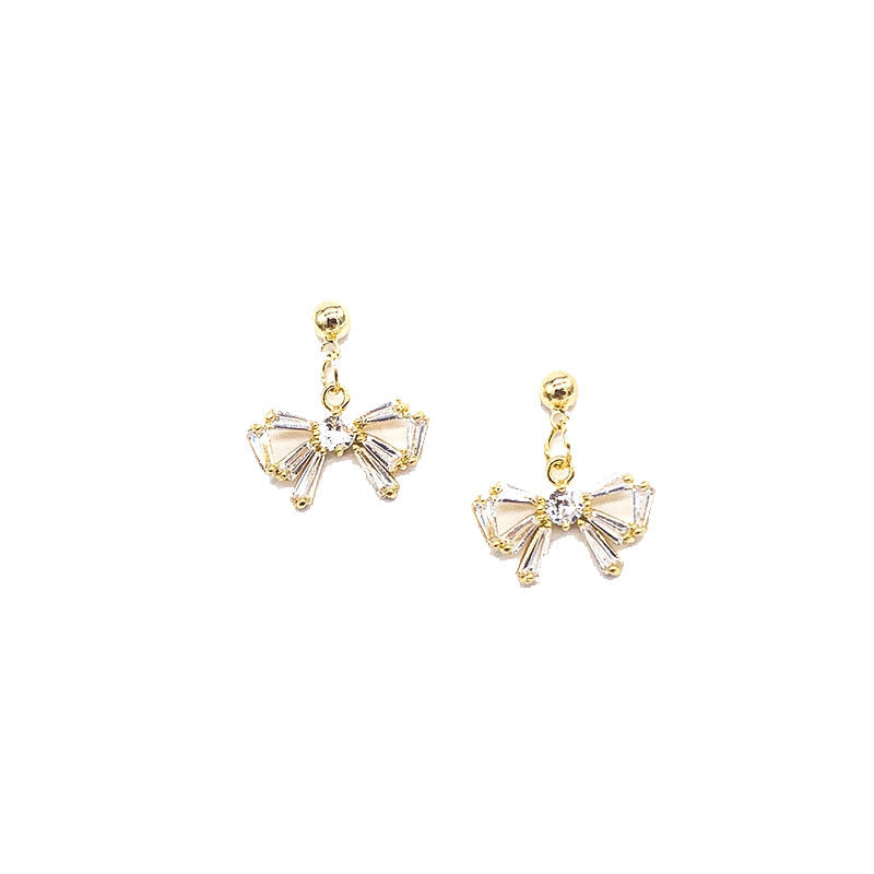 Sweet Bow Mosquito Coil Spiral Fairy Mori Style Super No Earrings