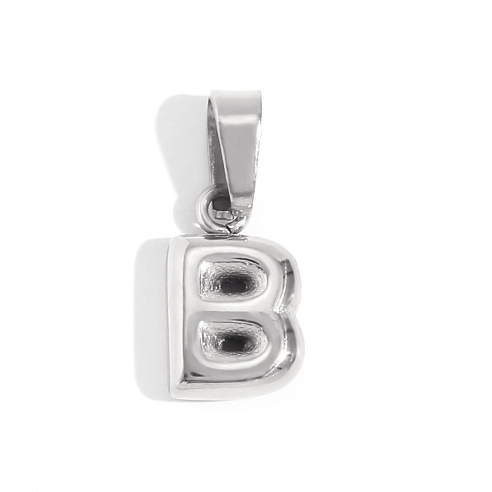 Bubble English Stainless Steel Gold Plated Pendant