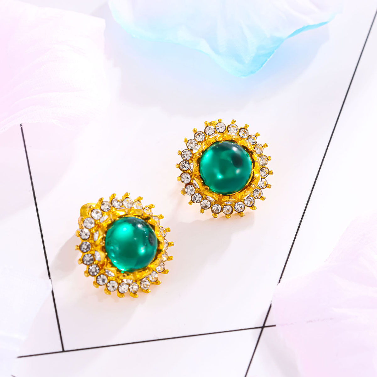 Women's Korean Style Elegant Colorful Diamond Fashion Rings