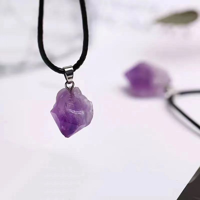 Women's Amethyst Stone Low Price Teeth Rough Pendant