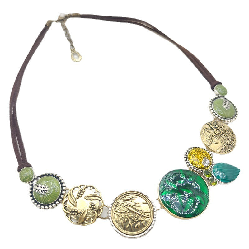 Leather String Female Temperament Wild Ethnic Necklace