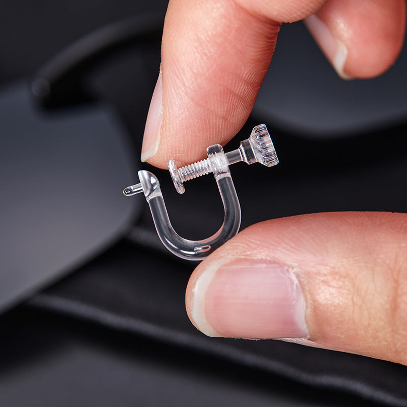 Converter Transparent Invisible Painless Resin Plastic Ear Clip