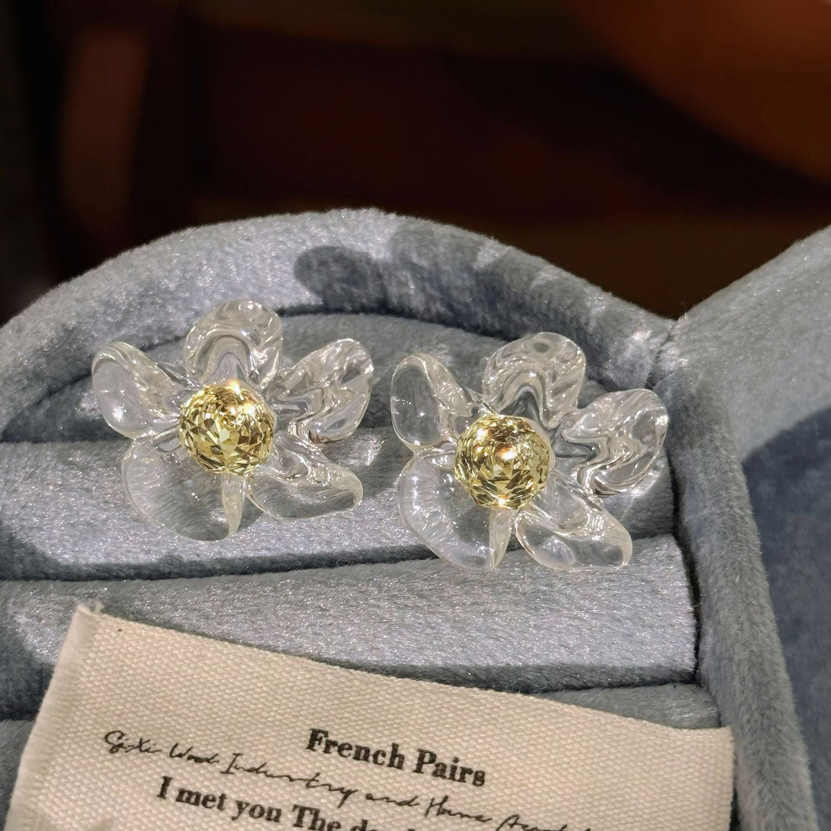 Women's Fairy Sweet Transparent Rose Cut Flower Fashionable Rings