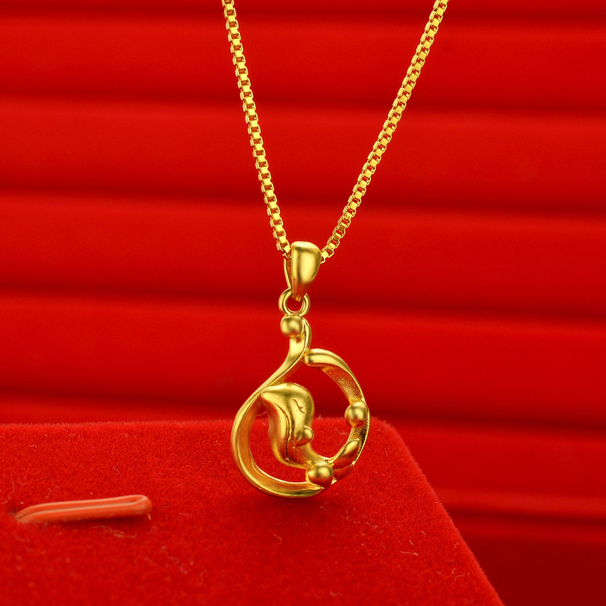 Women's Style Gold Shop Alluvial Love Abacus Lucky Bag Necklaces